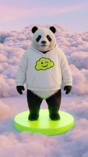 Panda portrait representing the Player step